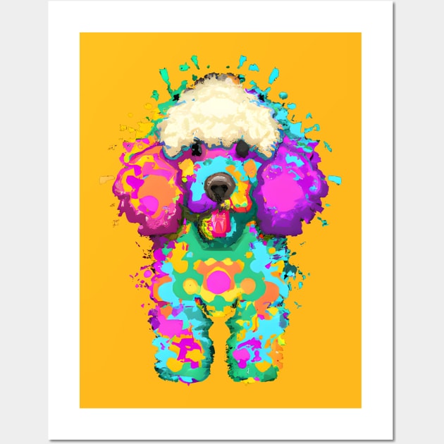 Fluffy Poodle Caniche Poster Print Art Wall Art by Furrban